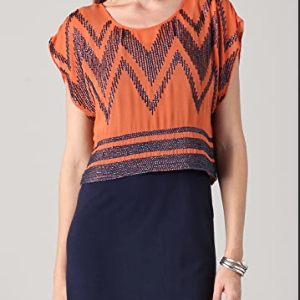 Addison Sheer Top Overlay Dress